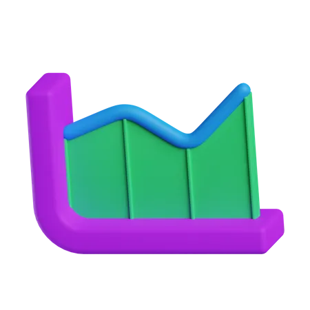 Graphique de croissance  3D Icon