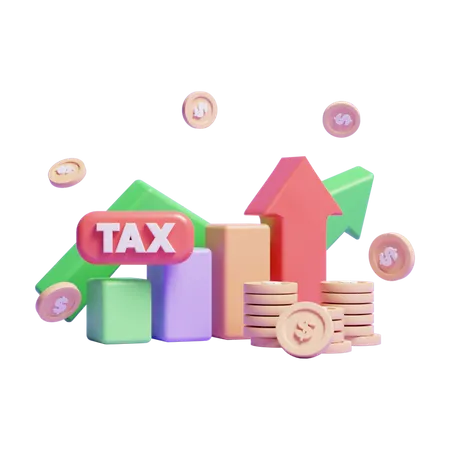 Croissance des impôts  3D Icon