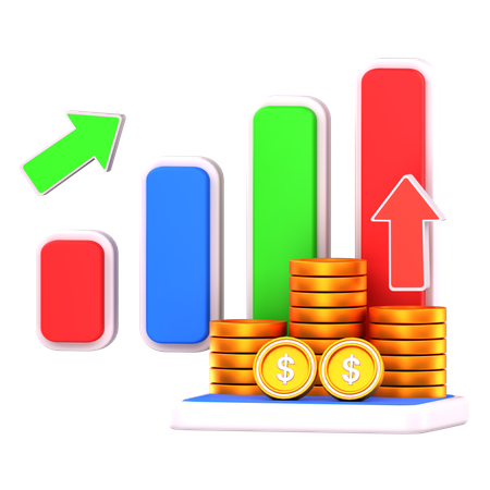 Croissance marketing  3D Icon