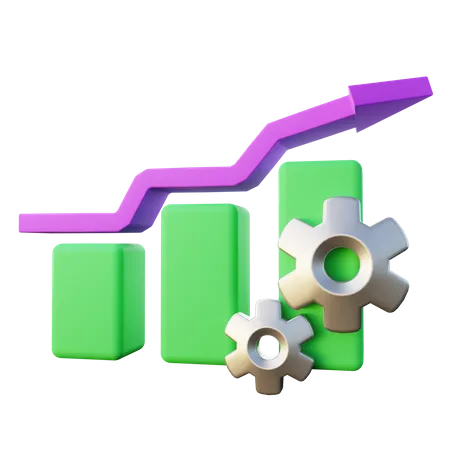 Croissance productive  3D Icon