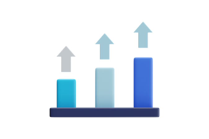 Croissance  3D Icon