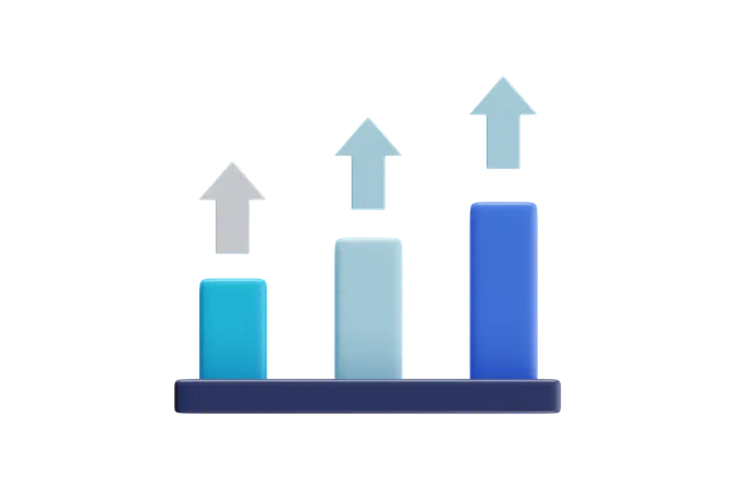 Croissance  3D Icon