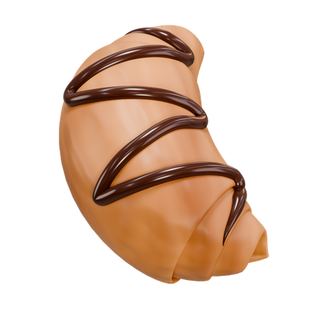 Croissant au chocolat  Icône 3D