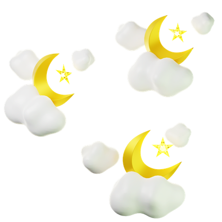 Croissant de lune  3D Icon