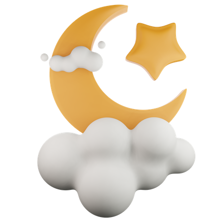 Croissant de lune  3D Icon