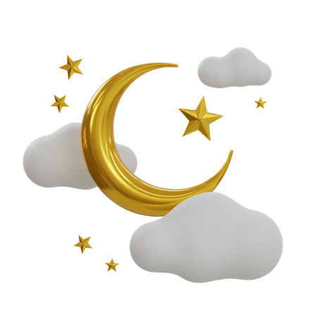 Croissant de lune  3D Icon