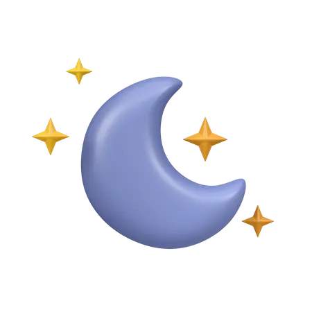 Croissant de lune  3D Icon