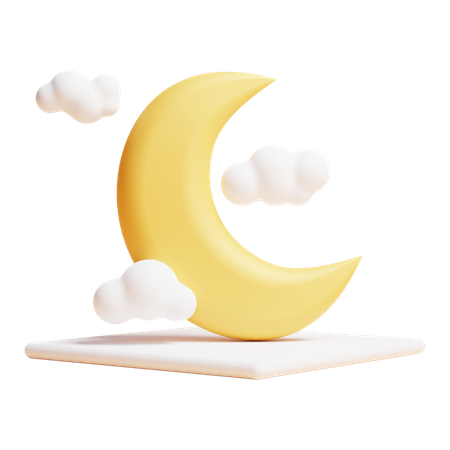 Croissant de lune  3D Icon