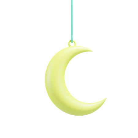 Ornement de croissant de lune  3D Icon