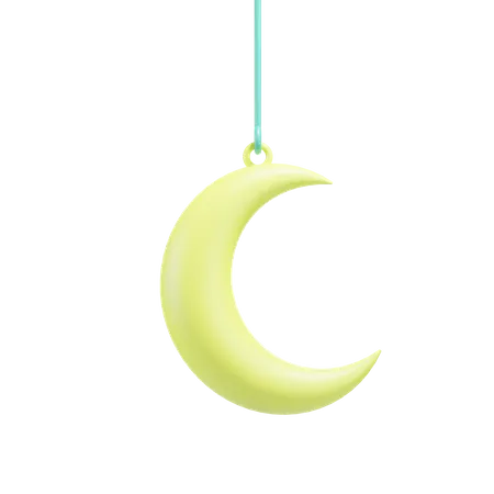 Ornement de croissant de lune  3D Icon