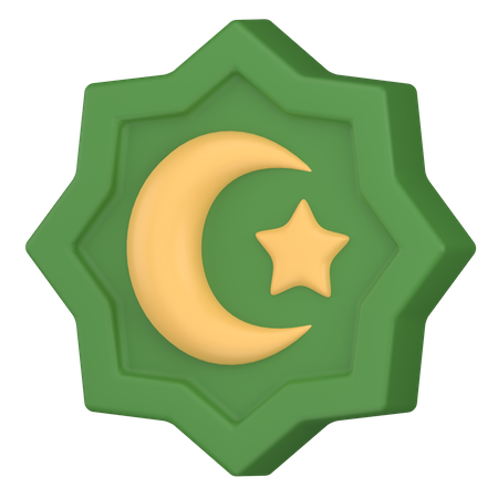 Ornement de croissant de lune  3D Icon