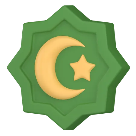 Ornement de croissant de lune  3D Icon