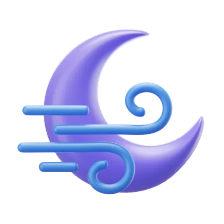 Croissant de lune venteux  3D Icon