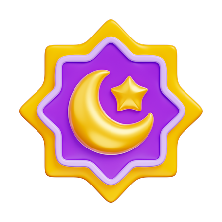 Étoile croissant de lune  3D Icon