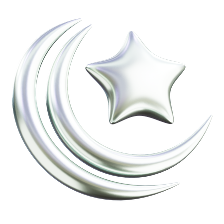 Forme abstraite de croissant de lune  3D Icon