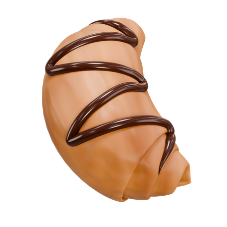 Croissant with chocolate  3D Icon