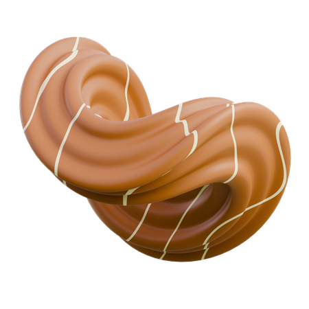 Croissant With Lines  3D Icon