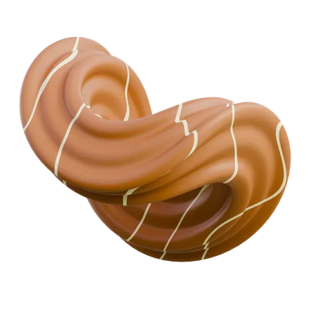 Croissant With Lines  3D Icon