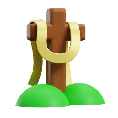 Croix avec châle  3D Icon