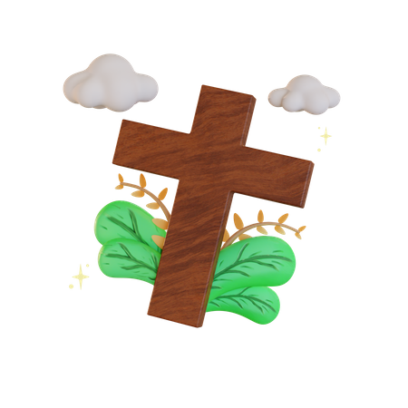 Croix chrétienne  3D Illustration