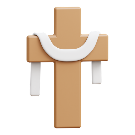 Croix et châle  3D Icon