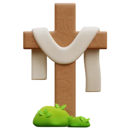 Croix et châle  3D Icon