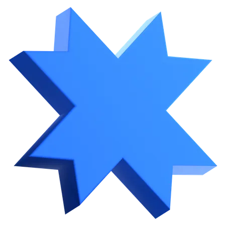 Croix de ruban étoile  3D Icon