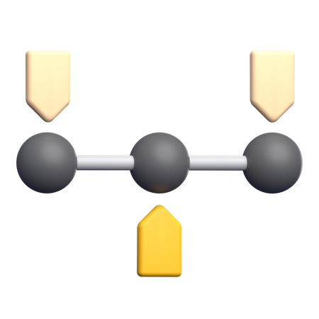 Gráfico de línea de tiempo  3D Icon