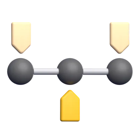 Gráfico de línea de tiempo  3D Icon