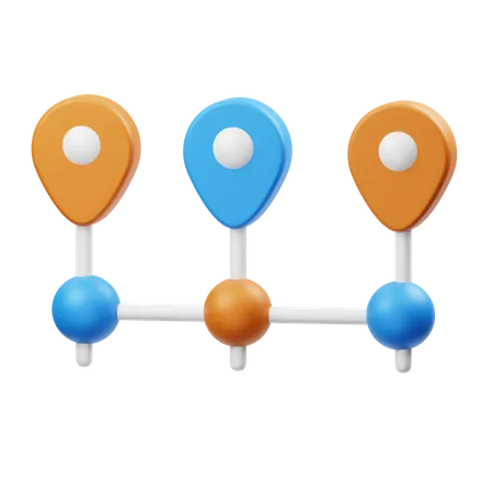 Gráfico de línea de tiempo  3D Illustration