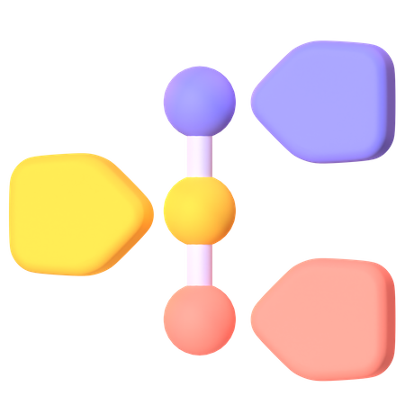 Gráfico de línea de tiempo  3D Icon