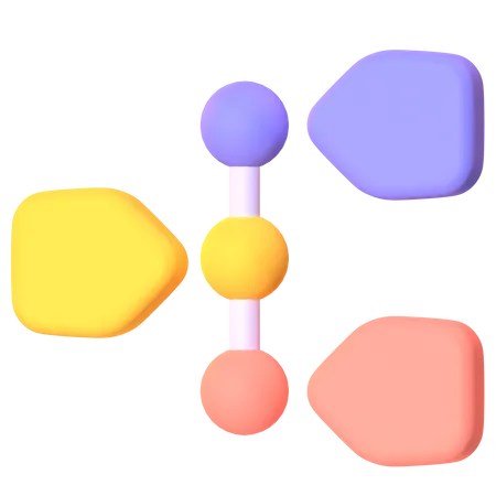 Gráfico de línea de tiempo  3D Icon