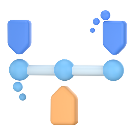 Gráfico de línea de tiempo  3D Icon