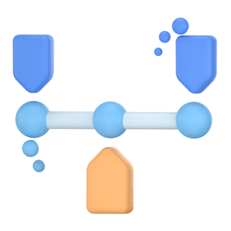 Gráfico de línea de tiempo  3D Icon