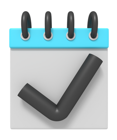 Cronograma aprovado  3D Icon