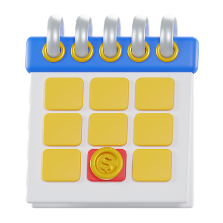 Agenda de pagamentos  3D Icon