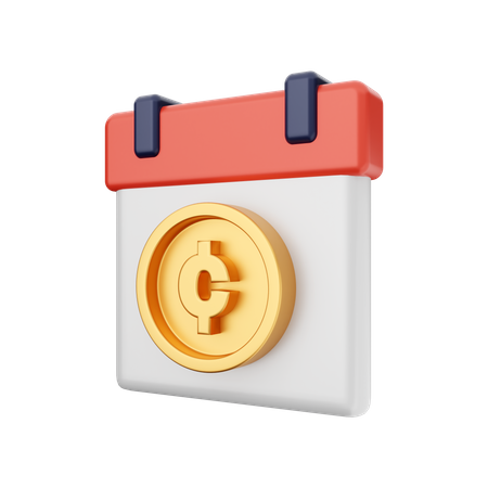 Cronograma de pagamento em libras  3D Icon