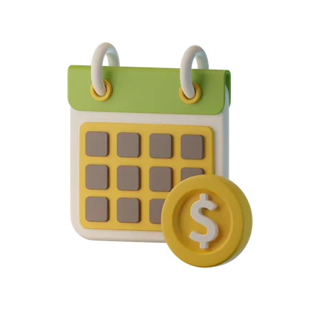 Cronograma financeiro  3D Icon