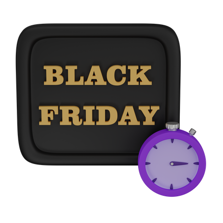 Cronómetro de viernes negro  3D Icon