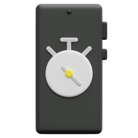 Cronómetro del teléfono inteligente  3D Icon