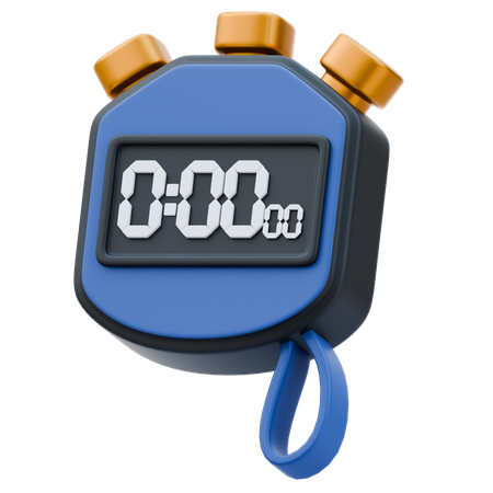 Cronómetro digital  3D Icon