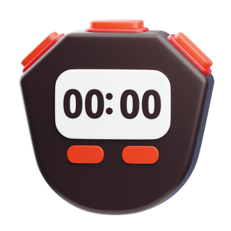 Cronómetro digital  3D Icon