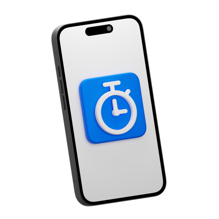 Cronómetro móvil  3D Icon