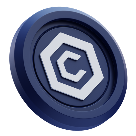 Criptomoeda Cronos  3D Icon