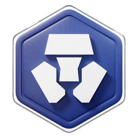 Cronos (CRO) Badge 3D Illustration