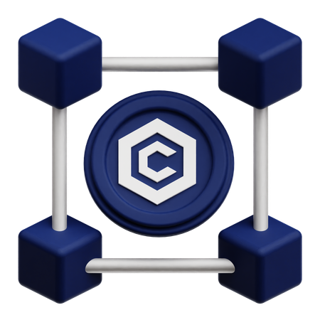 Cronos de blockchain  3D Icon