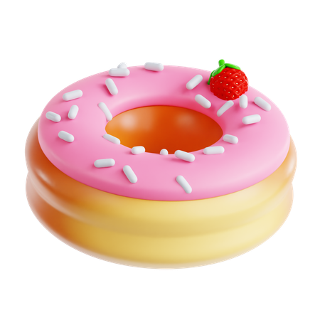 Cronut-Erdbeere  3D Icon