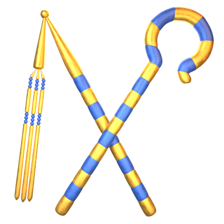 Crook And Flail  3D Icon