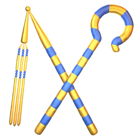 Crook And Flail  3D Icon