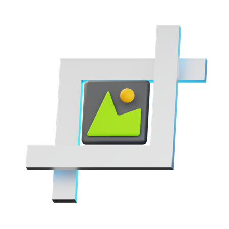 Crop Image  3D Icon